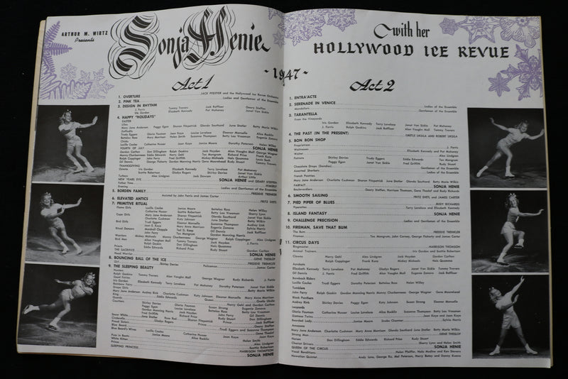 1942-1948 SONJA HEINE HOLLYWOOD ICE REVUE PROGRAMS - LOT OF 4 - K 2249