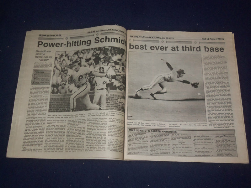 1995 JULY 28 THE DAILY STAR HALL OF FAME 1995 SUPPLEMENT - ONEOTA, NY - ST 6821