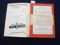 1931 W. D. ALLEN MANUFACTURING CO. RED BOOK CATALOG - CHICAGO, ILLINOIS - J 9346