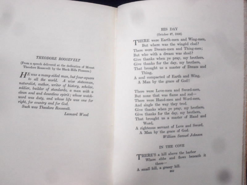 1923 ROOSEVELT AS THE POETS SAW HIM HARDCOVER BOOK BY CHARLES TOWNE - KD 8680