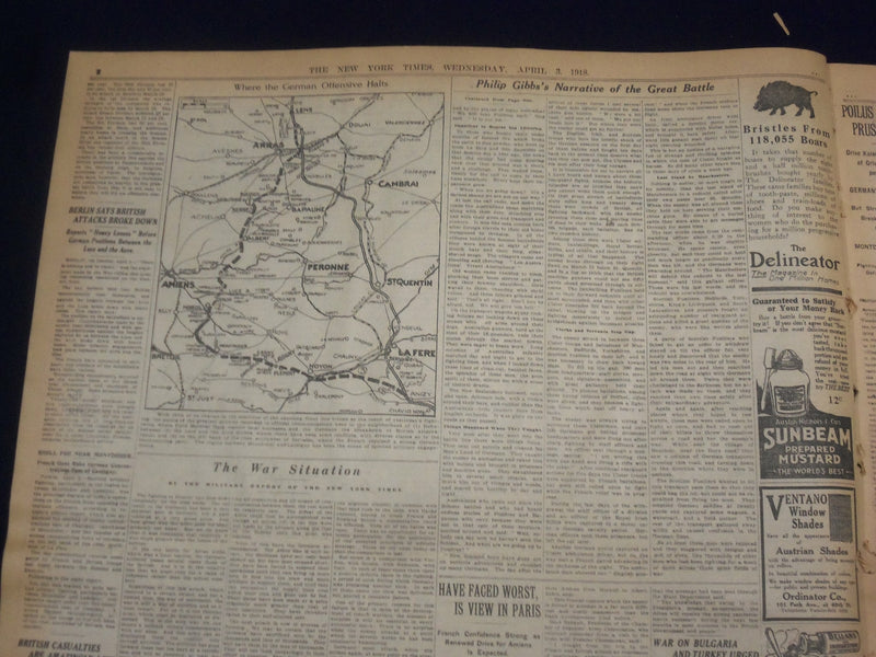 1918 APRIL 3 NEW YORK TIMES - 1,500,000 MORE AMERICANS IN NEW CALL - NT 8200