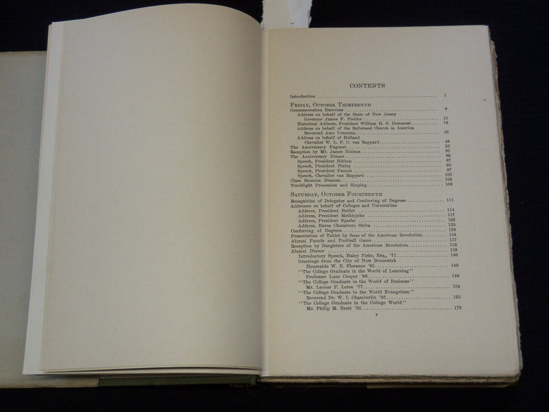 1917 RUTGERS COLLEGE THE CELEBRATION BOOK - 150TH ANNIVERSARY - KD 5981K