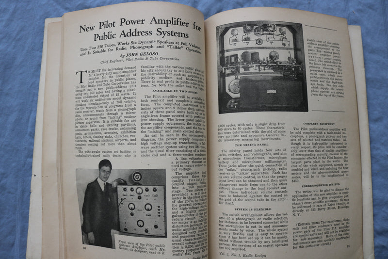 1930 SPRING RADIO DESIGN SOFTCOVER HANDBOOK - PILOT PRE-SELECTOR RECEIVER- K 318