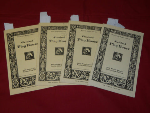 1955-1960 CLEVELAND PLAYHOUSE PROGRAM LOT OF 4 - DOM DELUISE - O 1098F