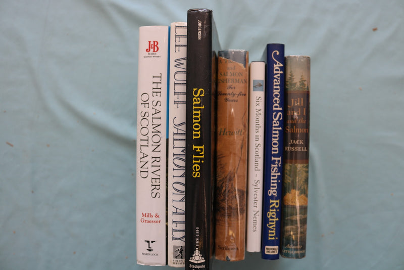 1948-1998 SALMON FISHING HARDCOVER BOOKS - LOT OF 7 - KD 9682