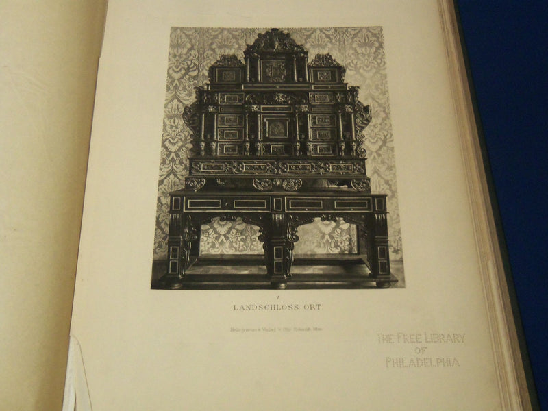 1896 ALTE ORIGINAL - MOEBEL VOLUME BY OTTO SCHMIDT - FURNITURE - PLATES - Z 198