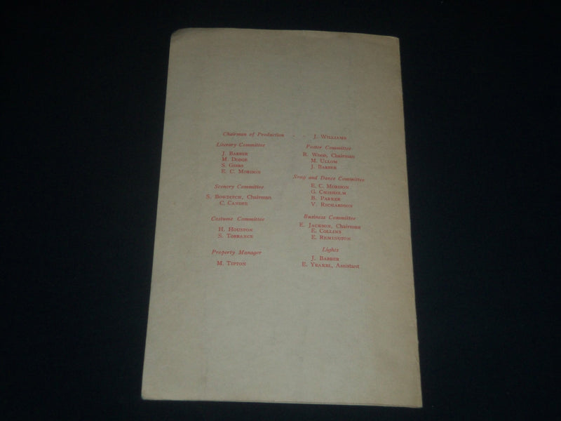 1930 PALPITATING PINAFORES PROGRAM - GOODHART HALL - BRYN MAWR COLLEGE - J 4273