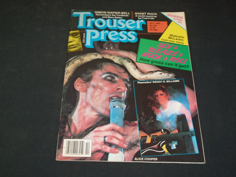 1981 OCTOBER TROUSER PRESS MAGAZINE - ALICE COOPER - SP 7938