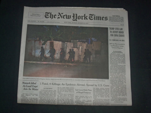 2019 AUGUST 25 NEW YORK TIMES -TRUMP CITES LAW TO JUSTIFY ORDER FOR CHINA EXODUS