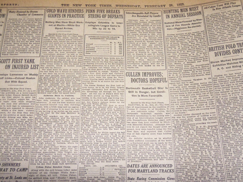 1923 FEBRUARY 28 NEW YORK TIMES - FRED STONE ACTOR TURNS TO RELIGION - NT 7989