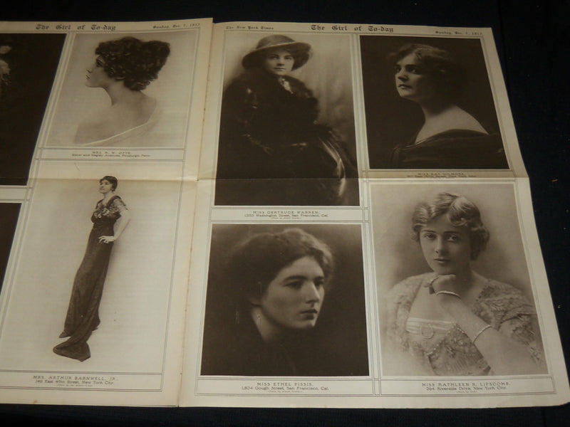 1913 DECEMBER 7 NEW YORK TIMES PICTURE SECTION - GIRL OF TODAY - NP 5614