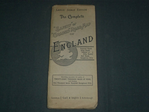1920'S SAFETY OR GRADED ROAD MAP OF ENGLAND BOOK - LARGE SCALE EDITION - J 3938