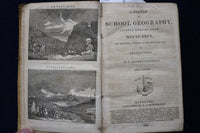 1833 THE MALTE-BRUN SCHOOL GEOGRAPHY HARDCOVER BOOK - KD 9442