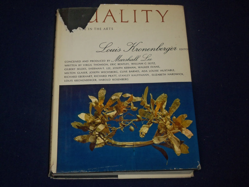 1969 QUALITY ITS IMAGE IN THE ARTS HARDCOVER BOOK BY LOUIS KRONENBERGER- KD 2786