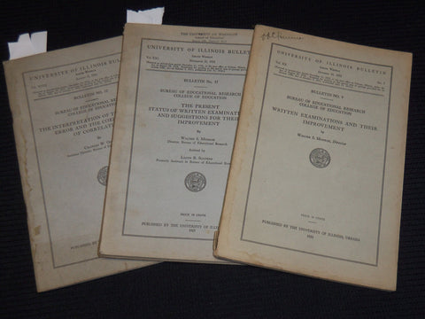 1922-1926 UNIVERSITY OF ILLINOIS BULLETINS LOT OF 3 - URBANA - K 16