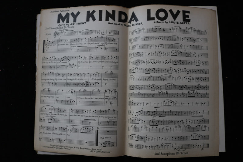 1929 MY KINDA LOVE MUSICAL SCORE MULTIPLE INSTRUMENTS-ROBBINS PUBLICATION-K 2934