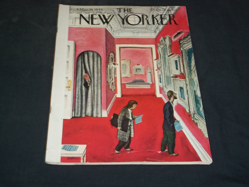 1946 MARCH 30 THE NEW YORKER MAGAZINE - ILLUSTRATED COVER - NY 158