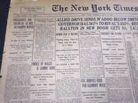 1924 JULY 8 NEW YORK TIMES - PRESIDENT'S SON 16 DIES, SMITH AHEAD - NT 5075