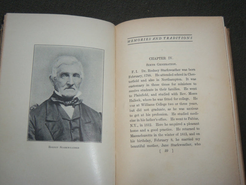 1909 MEMORIES AND TRADITIONS HARDCOVER BOOK BY JANE S. BALDWIN - KD 6209