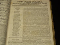 1835-1836 NEW YORK MIRROR AND LADIES GAZETTE BOUND VOLUME - ENGRAVINGS - R 89S