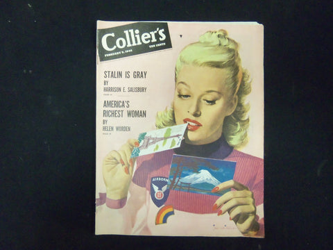 1946 FEB 9 COLLIER'S MAGAZINE - GREAT ILLUSTRATIONS, ARTICLES & ADS - ST 3649