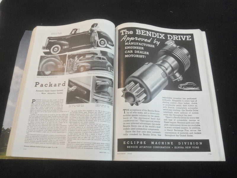 1940 OCTOBER MOTOR MAGAZINE - ANNUAL SHOW NUMBER - J 7750