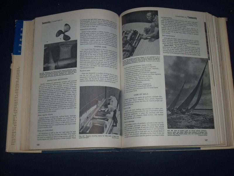 1971 PILOTING STEAMSHIP & SMALL BOAT HANDLING BOOK BY CHARLES CHAPMAN - KD 1869