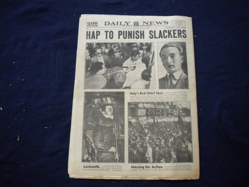 1948 JULY 15 NEW YORK DAILY NEWS NEWSPAPER -DEMS VOTE DOWN RAGING SOUTH- NP 5992