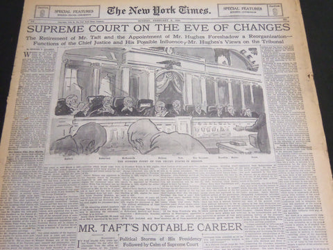 1930 FEB 9 NEW YORK TIMES SPECIAL - SUPREME COURT ON THE EVE OF CHANGES- NT 7000