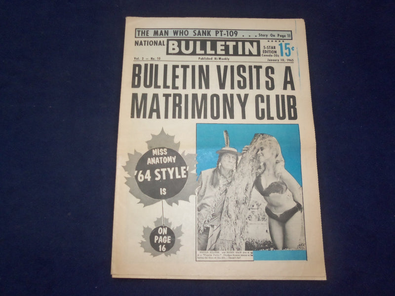 1965 JANUARY 10 NATIONAL BULLETIN NEWSPAPER - VISITS A MATRIMONY CLUB - NP 6930