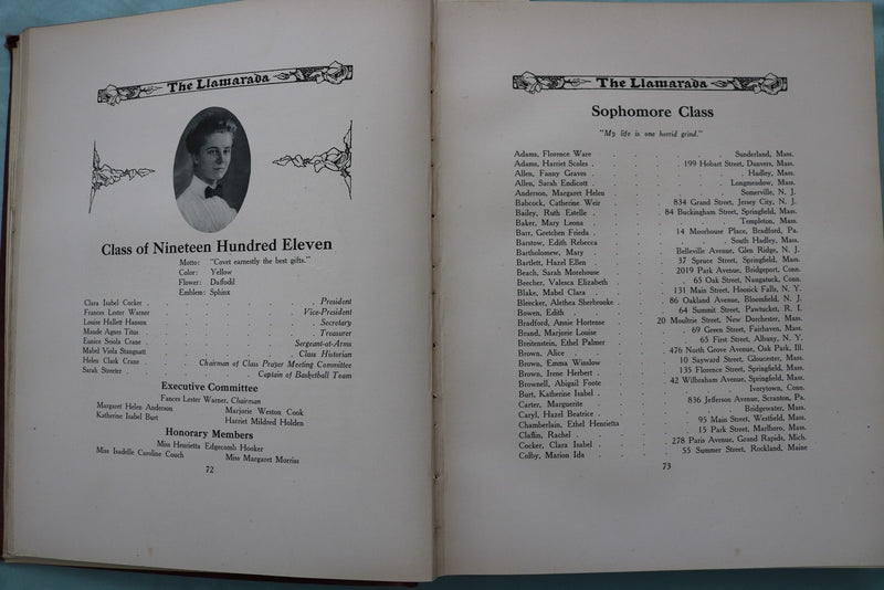 1910 THE LLAMARADA MT. HOLYOKE COLLEGE YEARBOOK - SOUTH HADLEY, MA - YB 3589