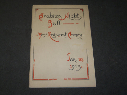 1913 JANUARY ARABIAN NIGHTS BALL - CHICAGO LYING-IN HOSPITAL PROGRAM - J 3480