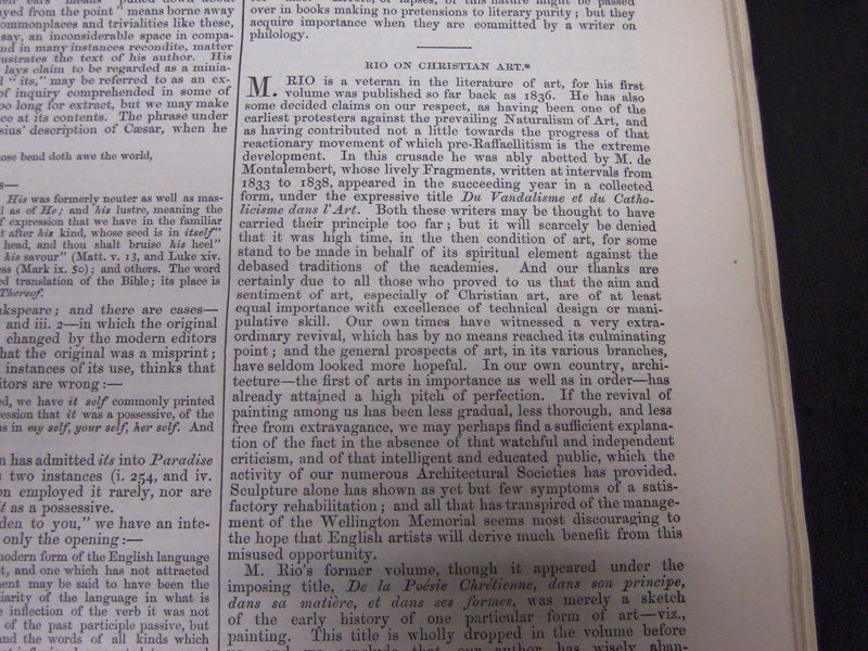 1857 JANUARY-JUNE SATURDAY REVIEW BOUND VOLUME NO. 3 - PUB. IN LONDON - R 1143