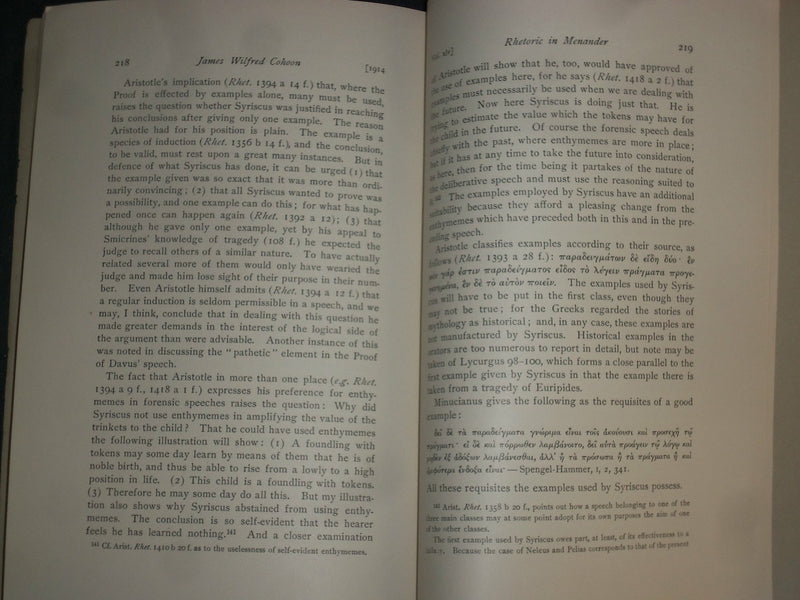 1915 RHETORICAL STUDIES IN ARBITRATION SCENE OF MENANDER'S EPITREPONTES - J 4525