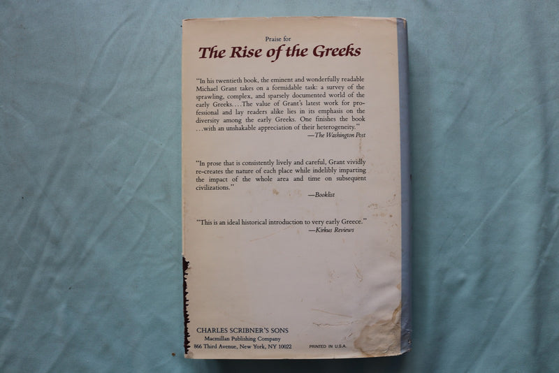 1989 THE CLASSICAL GREEKS HARDCOVER BOOK BY MICHAEL GRANT - KD 9669