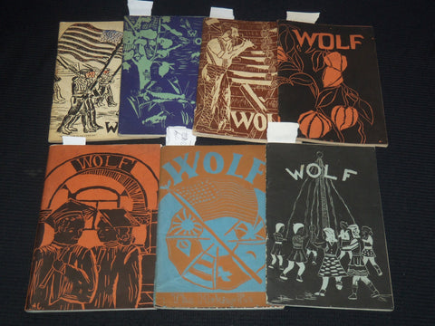 1932-1934 THE WOLF JUNIOR HIGH SCHOOL MAGAZINE LOT OF 7 ISSUES - O 3731