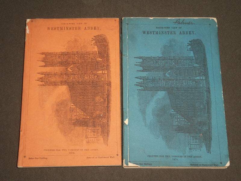 1873 WESTMINSTER ABBEY HISTORICAL GUIDE BOOKS MAGAZINE LOT OF 2 - J 2495