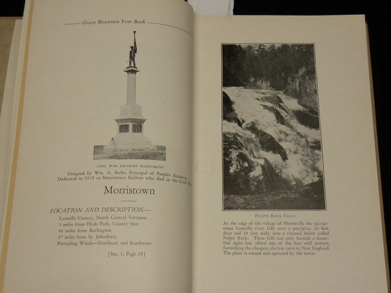 1931 MORRISVILLE VERMONT GREEN MOUNTAIN YEARBOOK - SOFTCOVER - J 6509