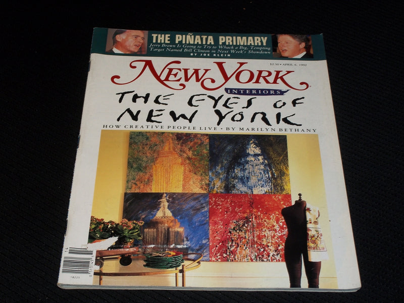 1992 APRIL 6 NEW YORK MAGAZINE - THE EYES OF NY FRONT COVER - E 638