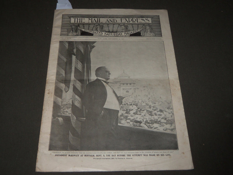 1901 SEPTEMBER 14 THE MAIL AND EXPRESS MAGAZINE - PRESIDETN MCKINLEY - NP 2921