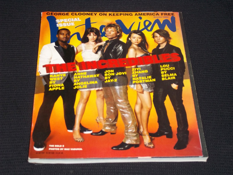 2005 OCTOBER INTERVIEW MAGAZINE - HATHAWAY BON JOVI ZHANG FRONT COVER - E 16894
