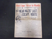1945 JAN 9 NEW YORK JOURNAL AMERICAN - 1ST NEAR NAZIS' LAST ESCAPE ROUTE-NP 2292