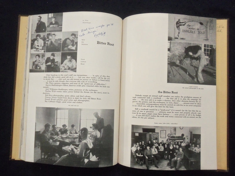 1938 THE BITTER ROOT MISSOULA COUNTY HIGH SCHOOL YEARBOOK-MISSOULA, MO - YB 3326