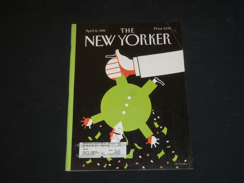 1996 APRIL 15 THE NEW YORKER MAGAZINE - ILLUSTRATED COVER - NY 1798
