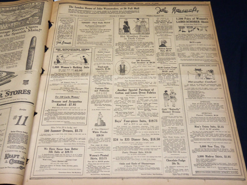 1923 JULY 6 NEW YORK TIMES NEWSPAPER - MAY BREAK EVEN ON DEMPSEY BOUT - NT 7739
