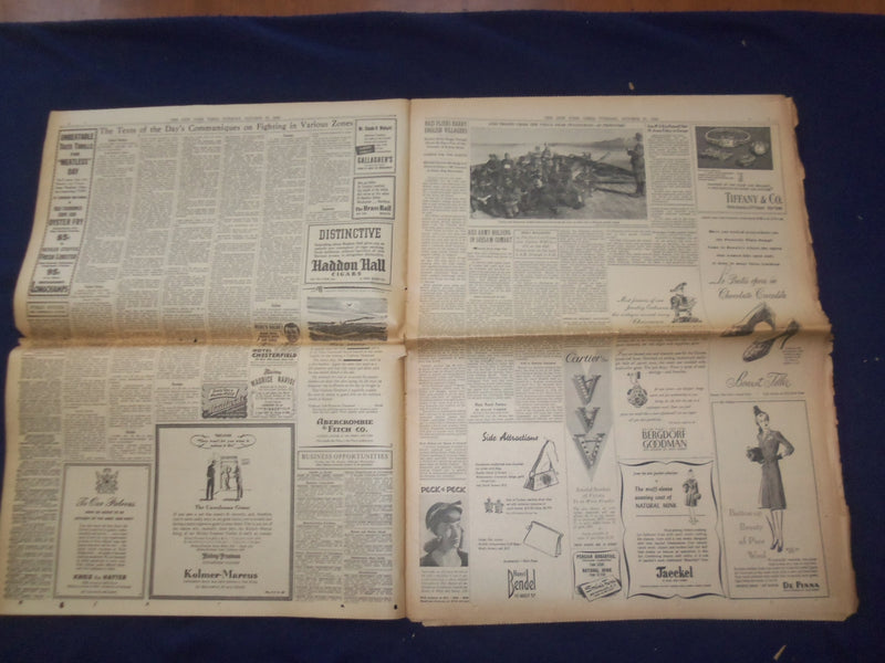 1942 OCT 27 NEW YORK TIMES - JAPANESE OPEN MAJOR DRIVE ON GUADALCANAL - NP 6510