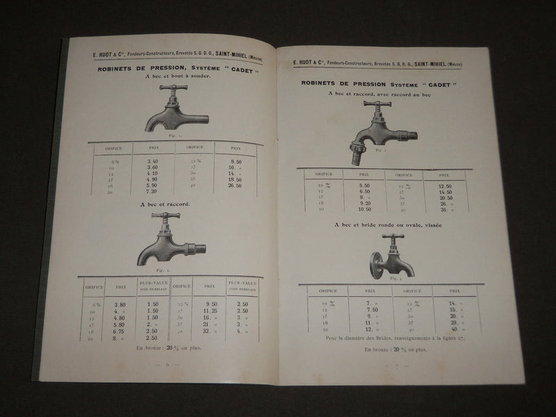 1909 E. HOUT & CIE ROBINETTERIE GENERALE CANALISATION FRENCH CATALOGUE - FR 603