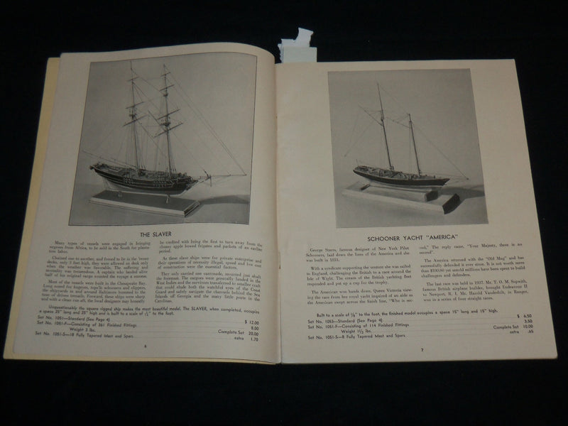 1951 MARINE MODEL CO. CATALOG - NEW YORK - THE SLAVER - J 6629