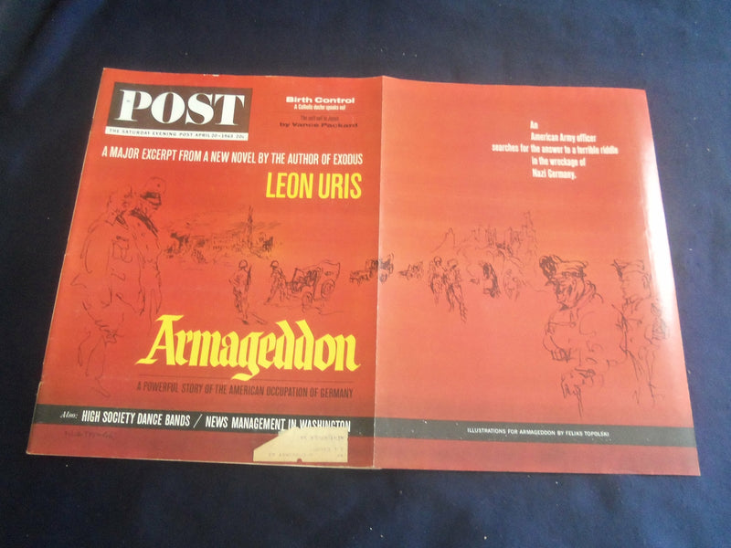 1963 APRIL 20 THE SATURDAY EVENING POST MAGAZINE - ARMAGEDDON - SP 1219M