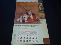 1955 THE GEORGE WASHINGTON HANGERS CALENDAR SALESMAN SAMPLE SHEETS BOOK - C 21